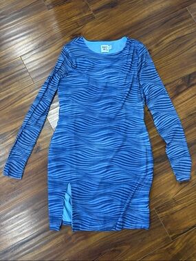 Princess Polly Blue Wave-Print Top